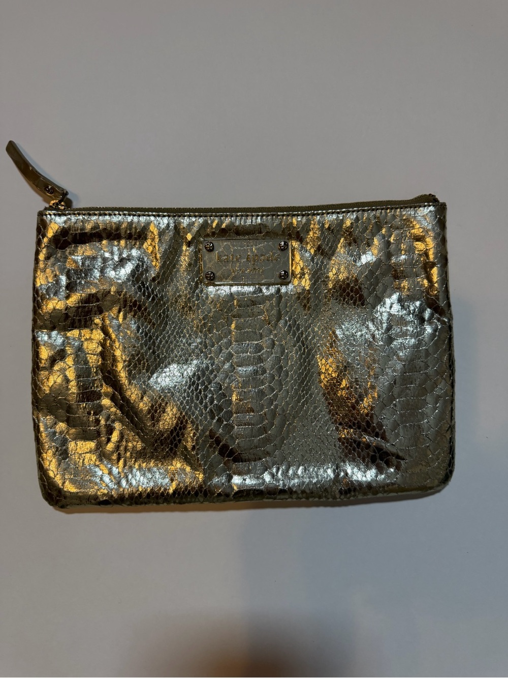 Kate Spade Vintage Gold Python Clutch